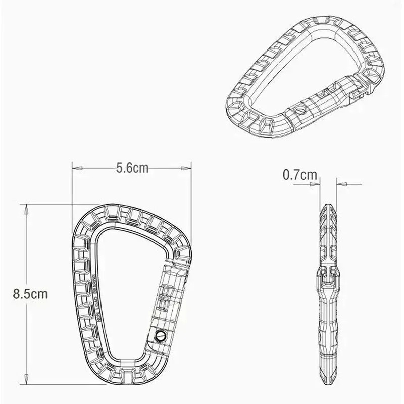2/5/16Pcs ยุทธวิธี Carabiner ช - Chain Quick Link บทวิจารณ์และราคา